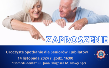 Zaproszenie na Uroczyste Spotkanie dla Seniorów i Jubilatów